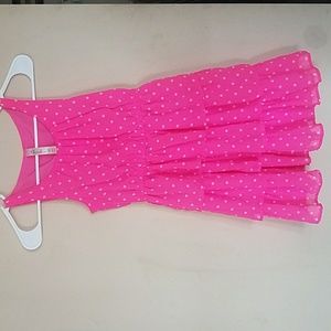 Size 7/8 Pink polka dot dress
